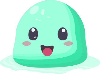 Green Slime Happyface Cutout Png