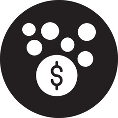 Coins glyph icon