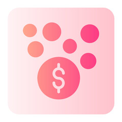 Coins gradient icon