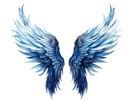 beautiful and huge angle blue wings PNG