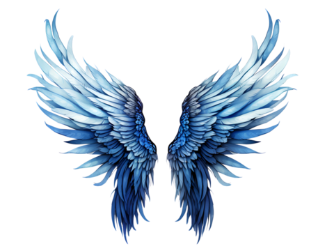 beautiful and huge angle blue wings PNG