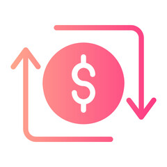 cash flow gradient icon