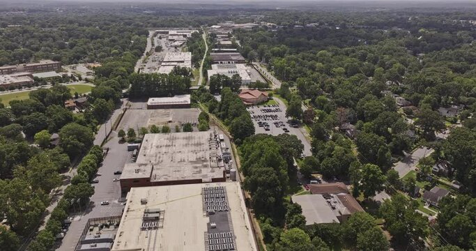 Atlanta Georgia Aerial v979 birds eye view drone flyover White + Lee mixed-use developments building complex in West End along the Beltline westside trail - Shot with Mavic 3 Pro Cine - August 2023