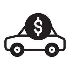 car loan glyph icon