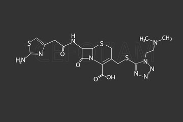 Obraz premium cefotiam molecular skeletal chemical formula