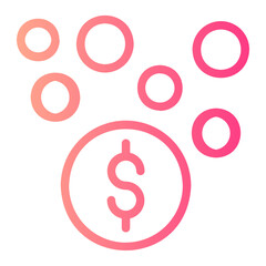 Coins gradient icon