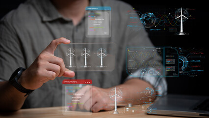 Sustainable development Technology concept,The newest technology trend of communication,Ecology and Environment concept