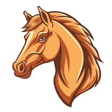 Horse image vector for logo. isolated on white background