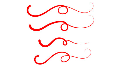Swashes swoops and swishes calligraphy signs sets. Underlines hand drawn strokes. Brush drawn thick curved smears. Hand drawn collection of curly swishes, swashes, squiggles. Vector symbols sets.