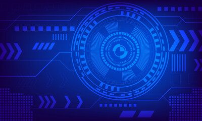 blue circle lines circuit networking hi technology abstract background