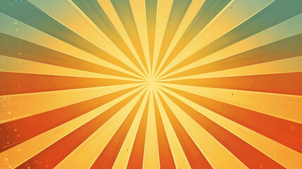 Yellow and orange color sunburst with grunge texture for vintage style background, Sun raysSun...