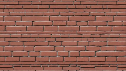 Rough Red Brick Wall Seamless Texture Background. AI Generated