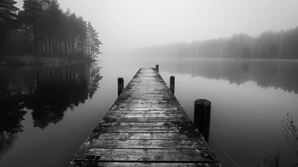 Deurstickers morning on the lake © Awais