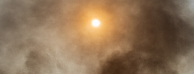 Smoke from burning garbage is rising into the atmosphere.  causing pm.5 global warming