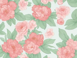 Gardinen Free hand-drawn floral wallpaper in vector format © REZAUL4513