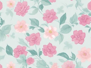 Free hand-drawn floral wallpaper in vector format