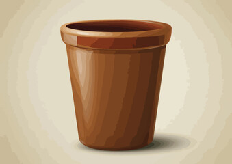 Vector design of a brown cup
