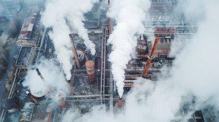 Smoke rising from an industry plant