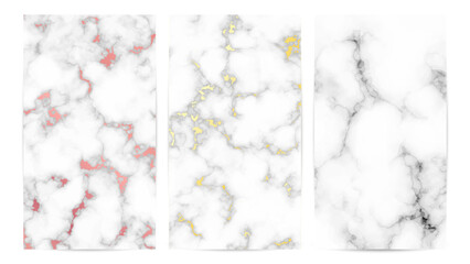 Set of marble texture backgrounds