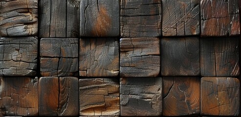 Modern wooden background, 3d wooden square, texture background, wood, texture, brown, wooden