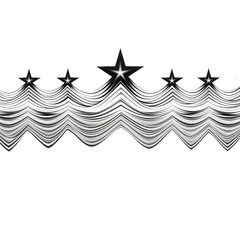 Horizontal Star Line on a transparent background