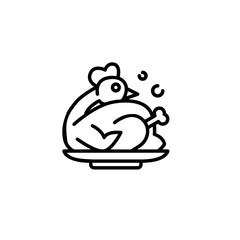 Chicken Icon for Restaurants and Food Stalls