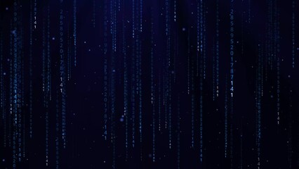 Hacker Matrix technology code Math Screens Particle Blue Color
