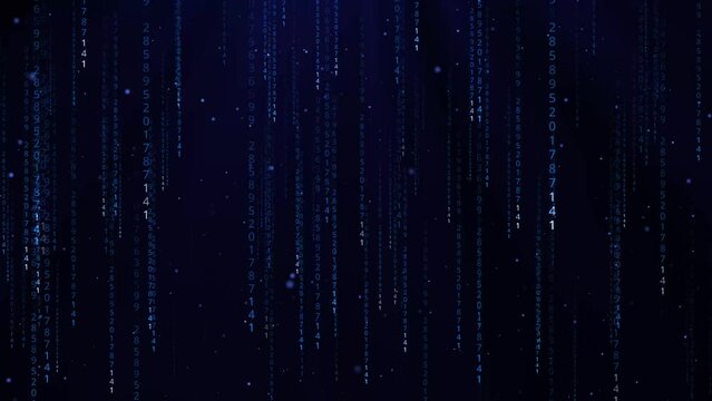 Hacker Matrix technology code Math Screens Particle Blue Color