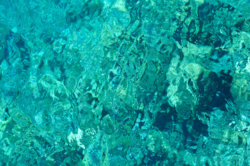 Detail of a blue Adriatic sea surface - abstract background