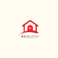 Modern home real estate vector logo template for business