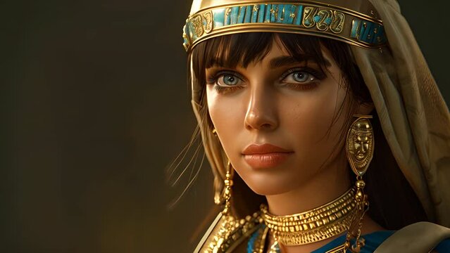 Close up of Cleopatra VII Thea Philopator was Queen of the Ptolemaic Kingdom of Egypt