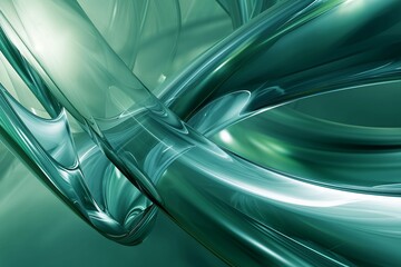 Abstract geometric shapes. glass shapes in shades of green for product design