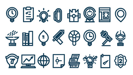 Expert Icon Set: Empowering Advice, Demonstrated Competence, Proven Expertise - obrazy, fototapety, plakaty