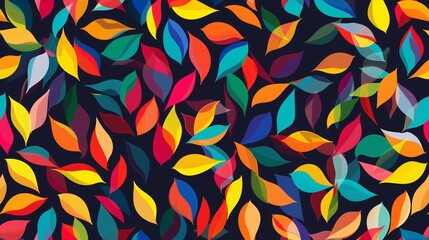 Modern colorful abstract seed pattern