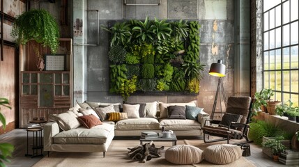 Rustic Style Plant Wall Decor