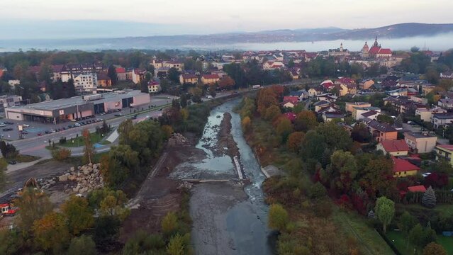 Nowy Sącz, rzeka Kamienica, basen Cygański 2023