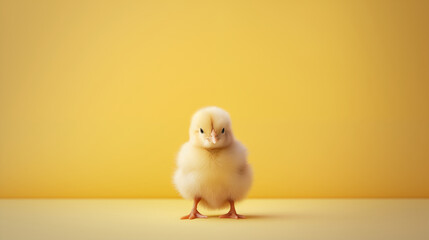 Baby Chick Close-Up. Generative AI.