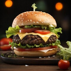 hamburger on a plate