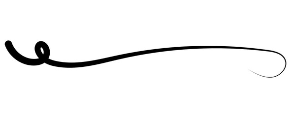 Swash swoop and swish calligraphy sign. Underlines hand drawn stroke. Brush drawn thick curved smears. Hand drawn collection of curly swishes, swashes, squiggles.