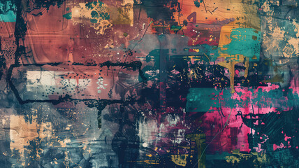 Graffiti Wall Abstract Background: A Vibrant and Dynamic Generative AI Art Piece - Perfect for Artistic Pop Art Backdrops