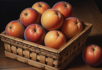 peach in basket