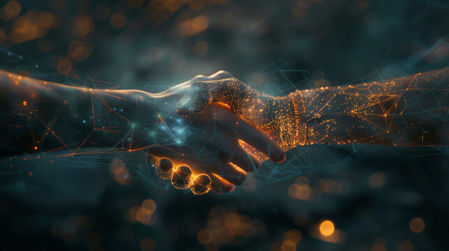 Handshake between digital partners. Digital twins and artificial intelligence processes for computer-aided manufacturing.