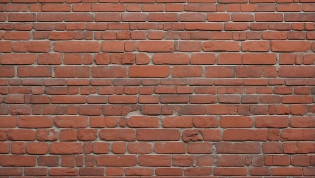 Seamless Red Brick Wall Texture for Graphic Design. AI Generated