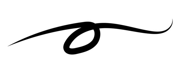 Typographic swash and swooshes tails. Underlined text swoops tails. Underlines hand drawn stroke. Retro swishes and swashes for calligraphy, logos, squiggle, font. transparent stroke brush.
