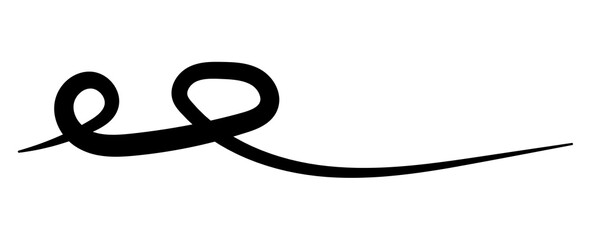 Typographic swash and swooshes tails. Underlined text swoops tails. Underlines hand drawn stroke. Retro swishes and swashes for calligraphy, logos, squiggle, font. transparent stroke brush.