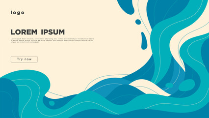 Abstract creative background with liquid elements in pastel colors.