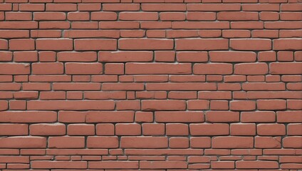 Urban Red Brick Wall Seamless Texture Background. AI Generated