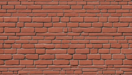 Vintage Red Brick Wall Seamless Texture Background. AI Generated