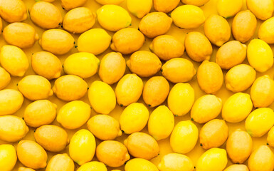 fruit pattern ripe yellow lemons