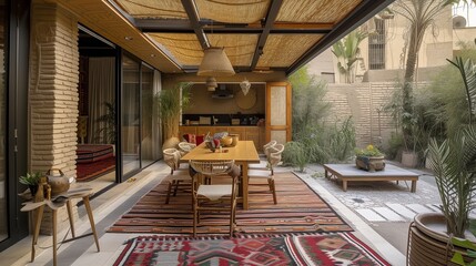 A craftsman retreat in dubai celebrating heritage with intricate details and rich textures